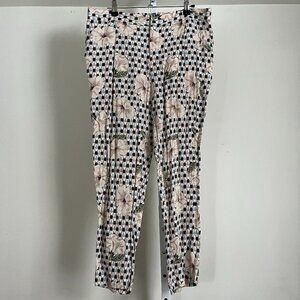 Zara Floral Pattern Ankle Pants (L)